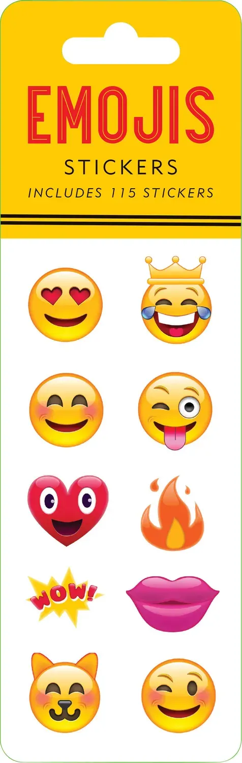 Peter Pauper Press Emojis klistremerkesett 115 stk holografisk