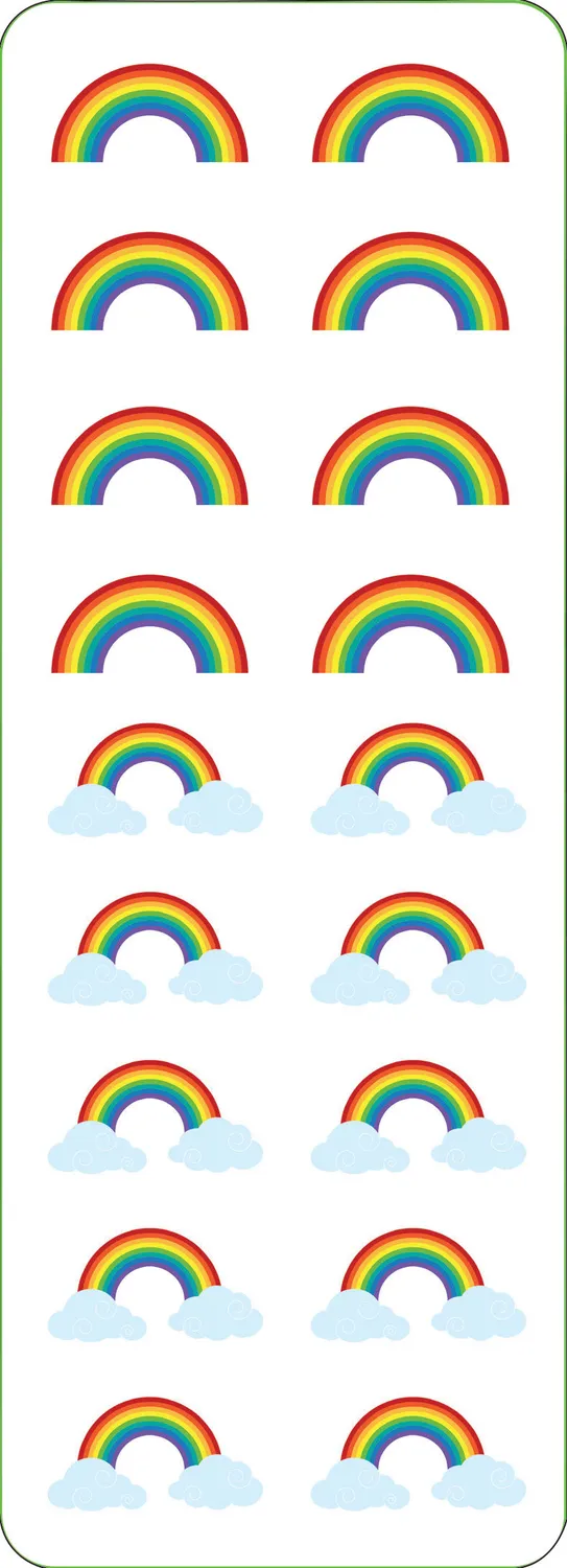 Peter Pauper Press Rainbow Sticker klistremerker 90 stk holografiske