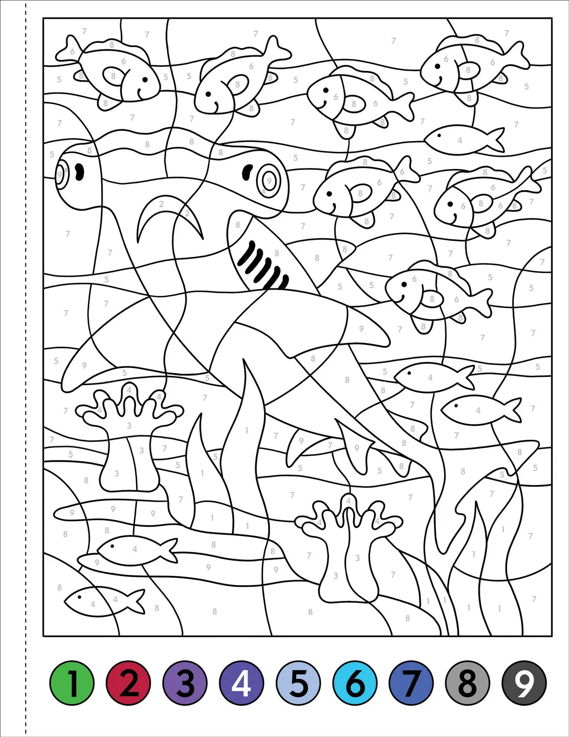 Peter Pauper Press My First Color-By-Number Under The Sea fargebok hav