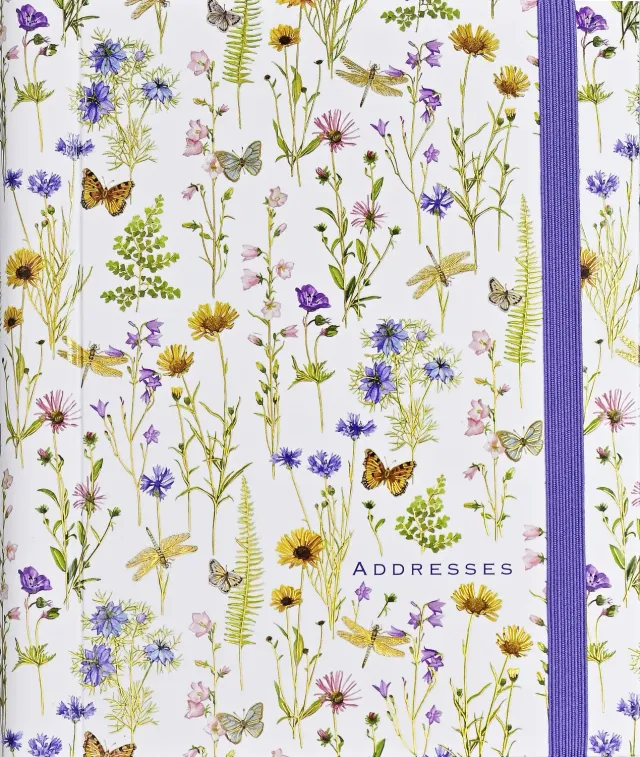 Peter Pauper Press Wildflower Garden adressebok large gullfolie