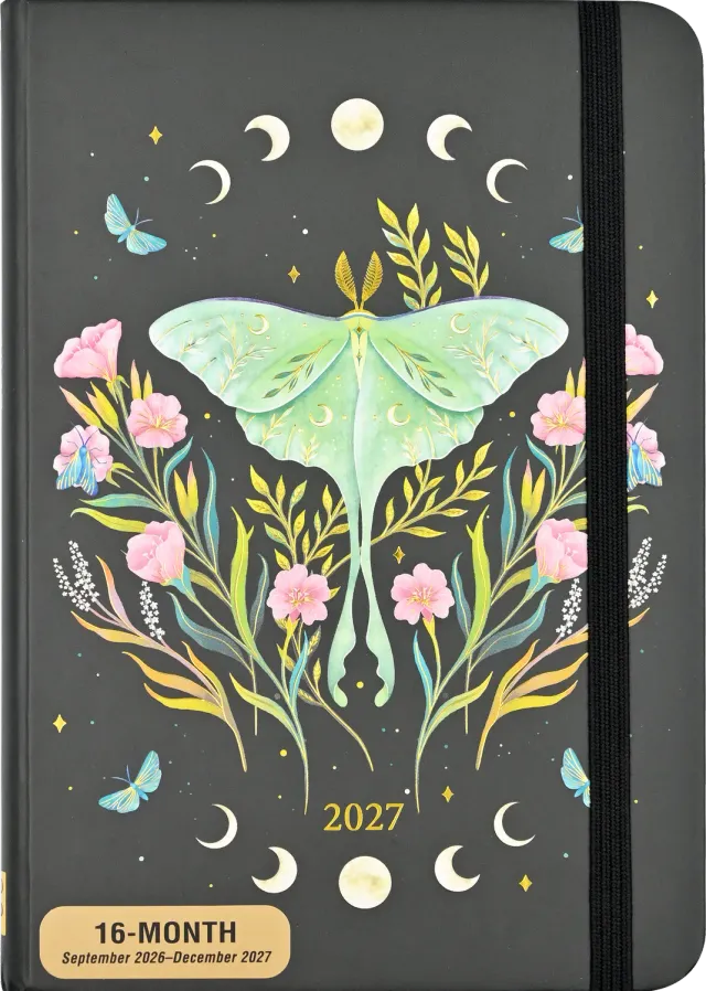 Peter Pauper Press Luna Moth 2027 ukeplanlegger innbundet