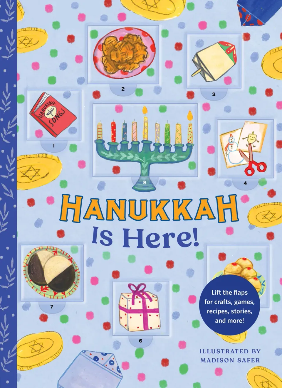 Hanukkah Is Here! barnebok innbundet nedtelling 8 luker