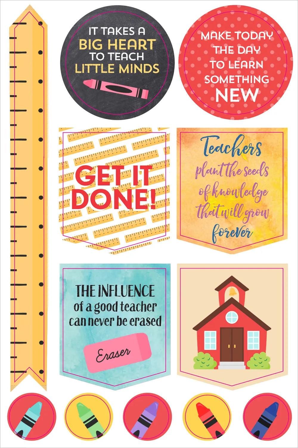 Essentials Teacher Planner klistremerker 400-pakning lærer