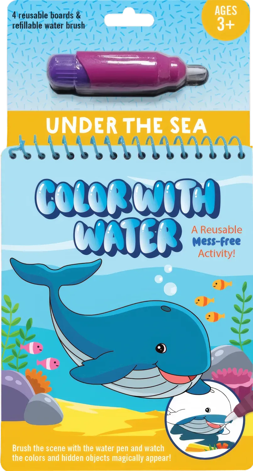 Peter Pauper Press Color With Water malebok Under the Sea