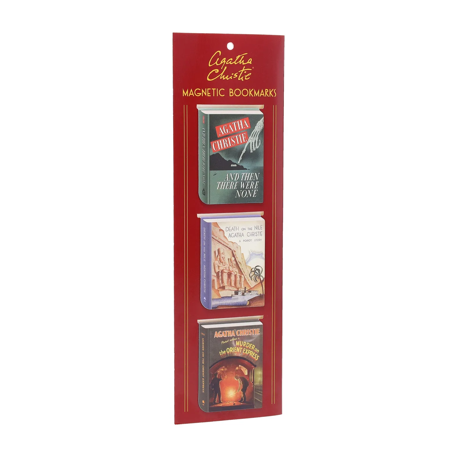 Agatha Christie magnetiske bokmerker 3-pakning