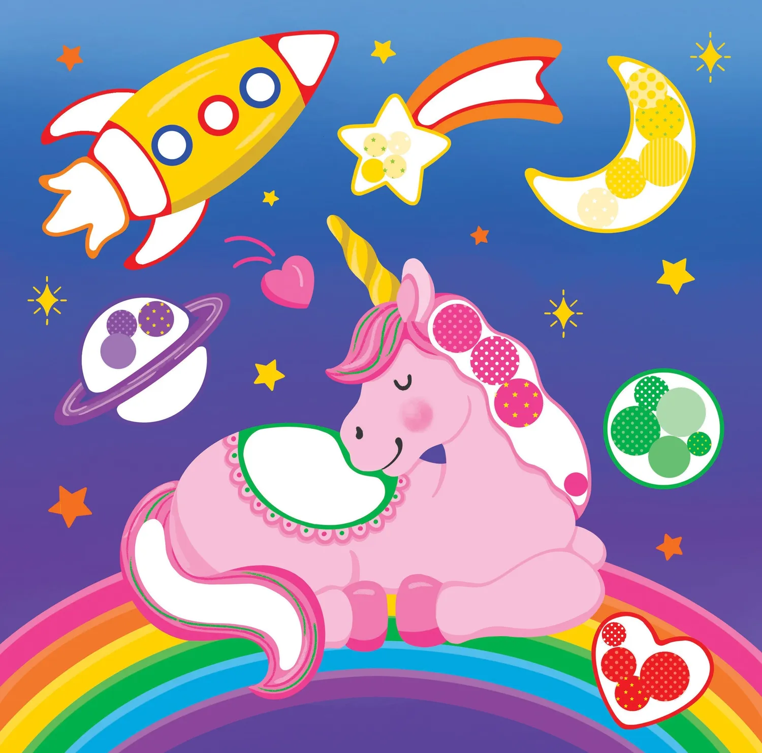 Peter Pauper Press Unicorns klistremerkebok prikk