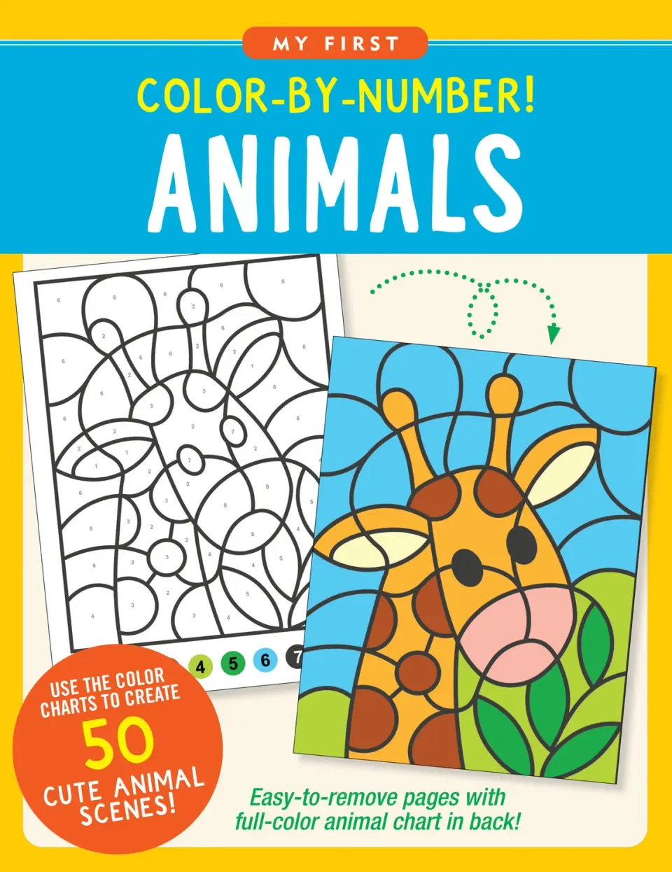 Peter Pauper Press My First Color-by-Number Animals fargeleggingsbok 4 år+