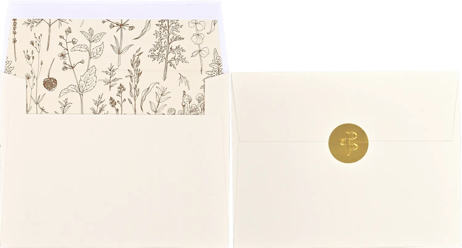 Peter Pauper Press Wildflowers takkekort 20 kort gullfolie