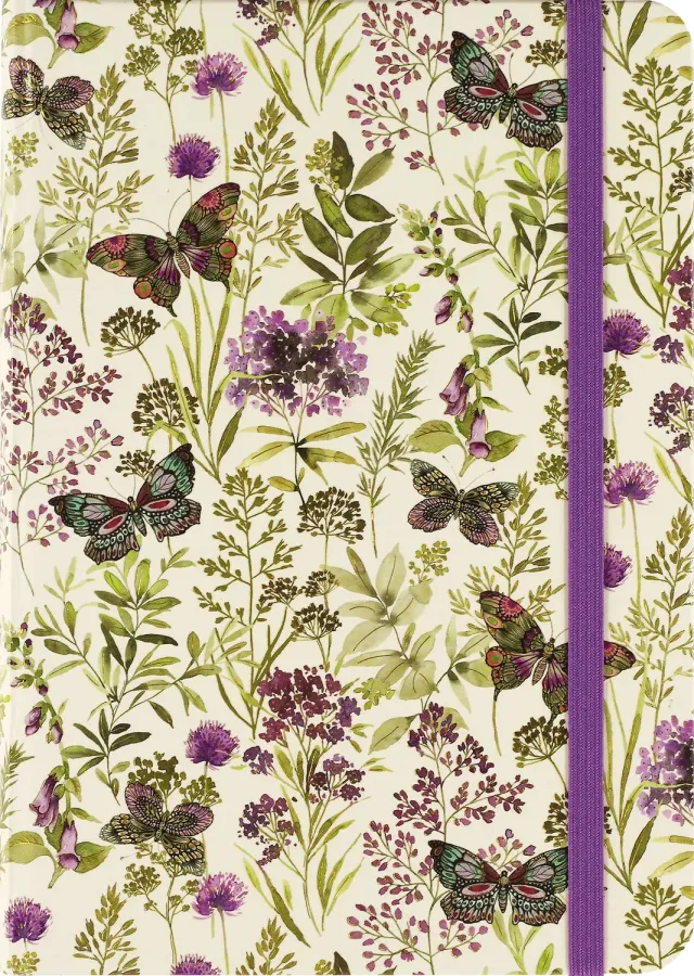 Peter Pauper Press Amethyst Butterflies journal linjert liten