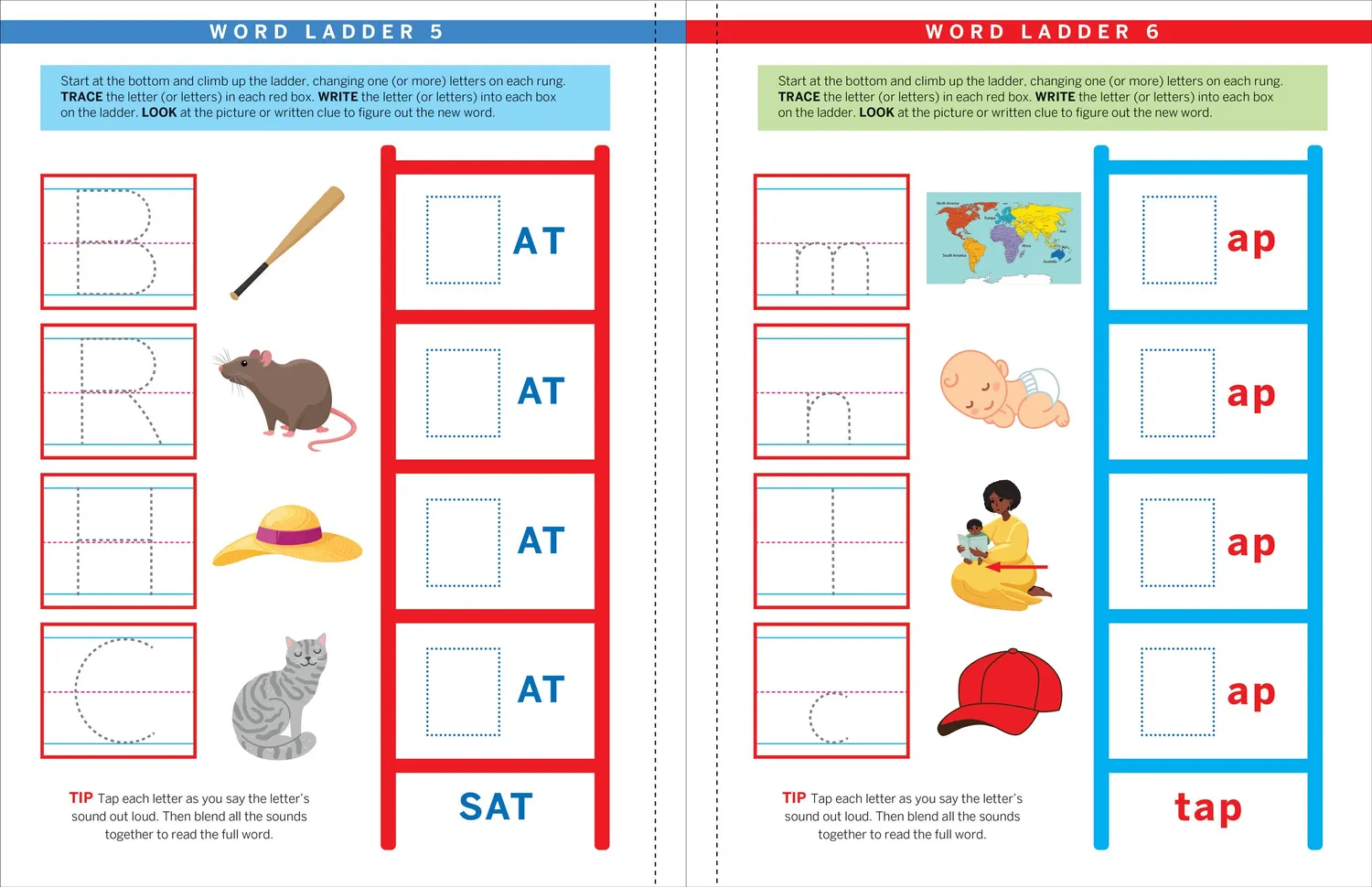 Peter Pauper Press Step-by-Step Word Ladder Challenge arbeidsbok K-1