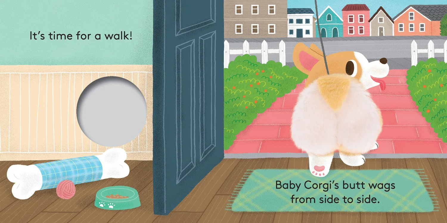 Abrams & Chronicle Books Baby Corgi Butt pekebok fingerdukke