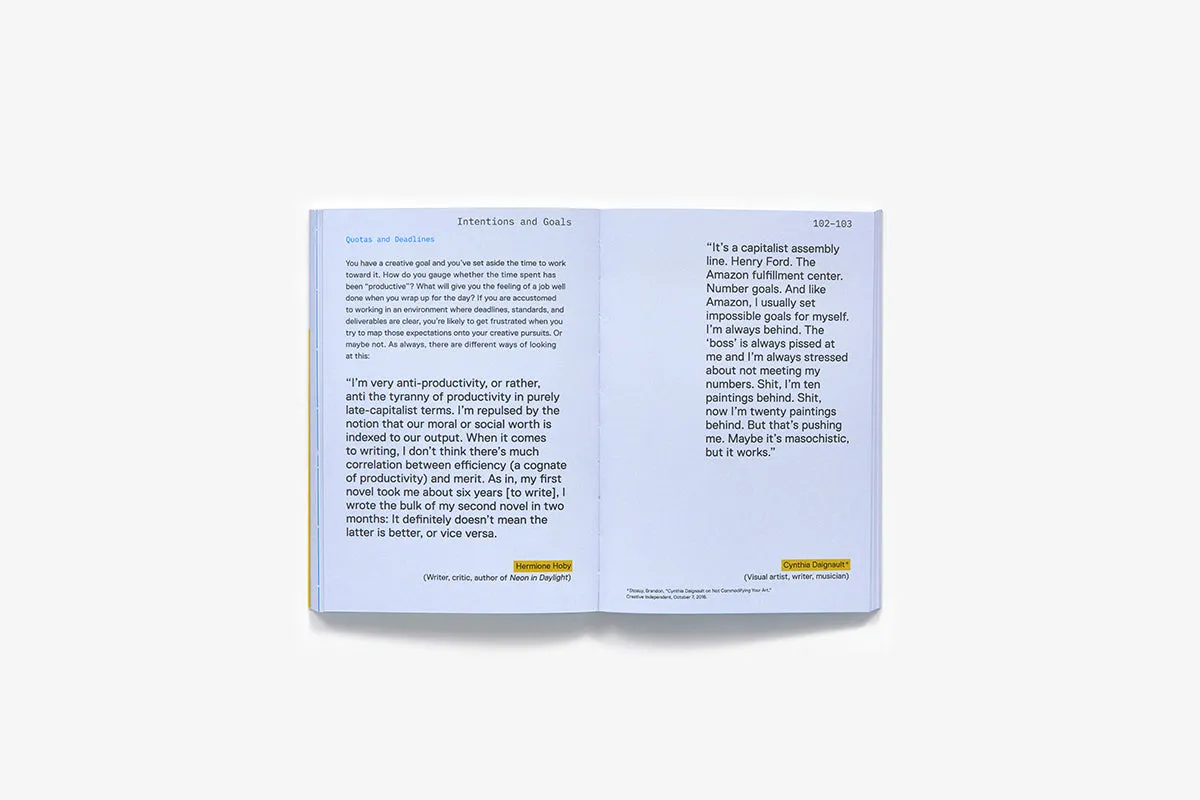 Make Time for Creativity dagbok skrivebok Brandon Stosuy