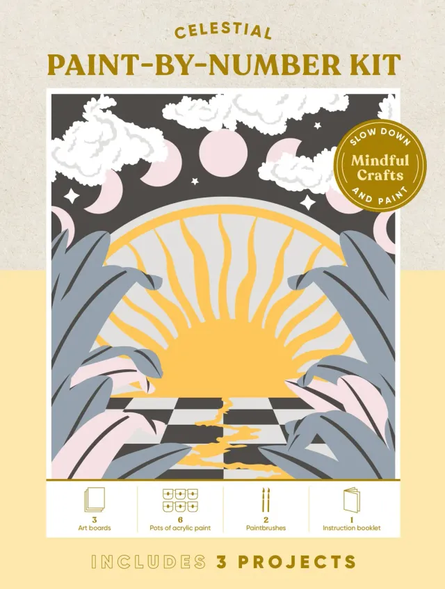 Mindful Crafts Celestial Paint-by-Number malesett himmel