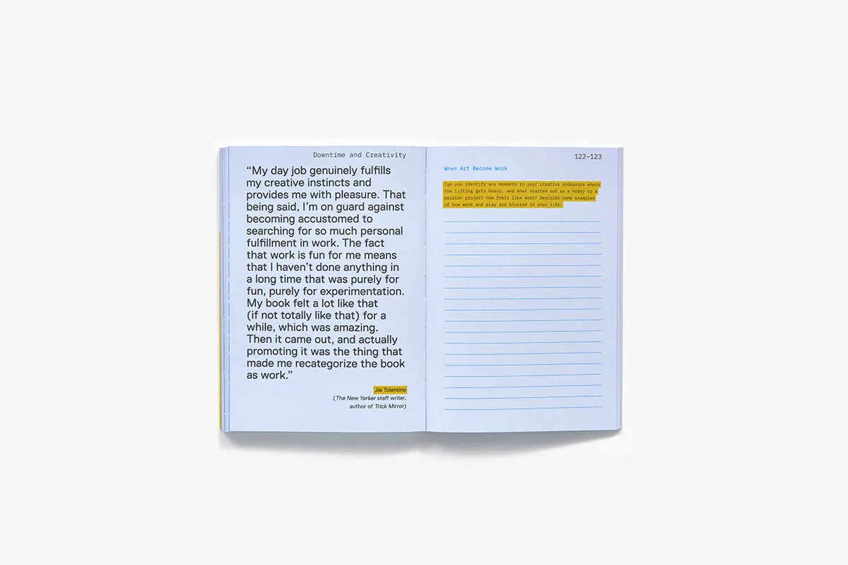 Make Time for Creativity dagbok skrivebok Brandon Stosuy