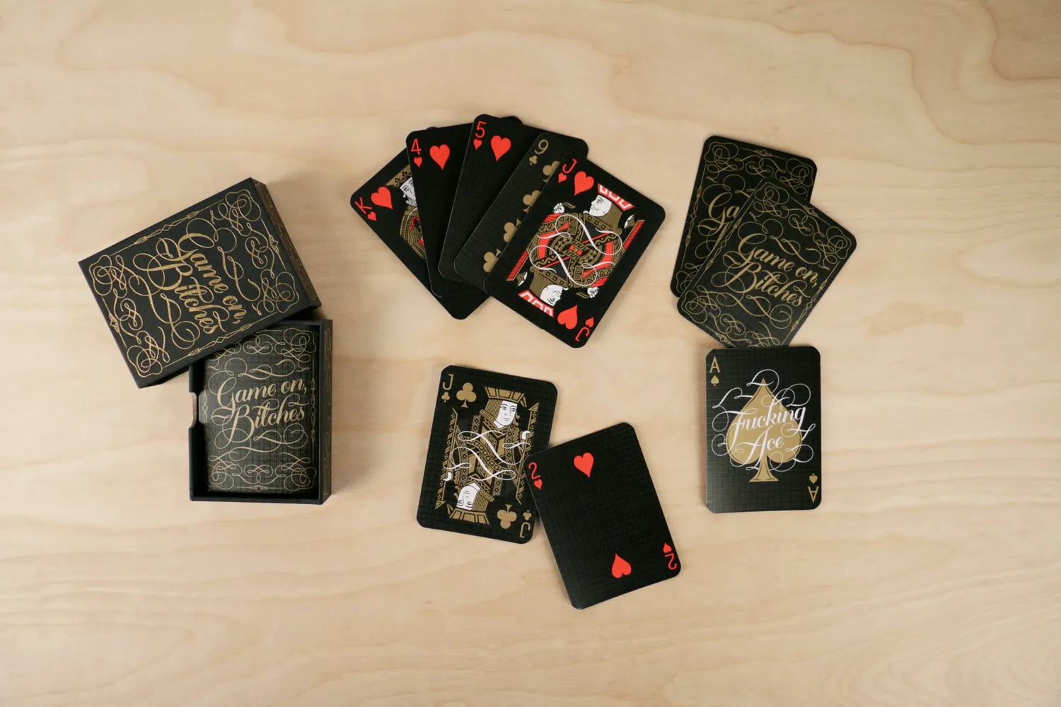 Chronicle Books Calligraphuck Game On Bitches spillkort