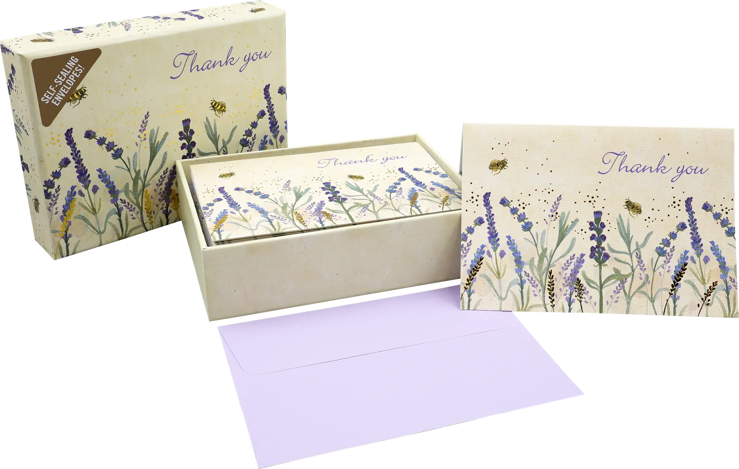 Peter Pauper Press Lavender Honey takkekort 14 stk lavendel