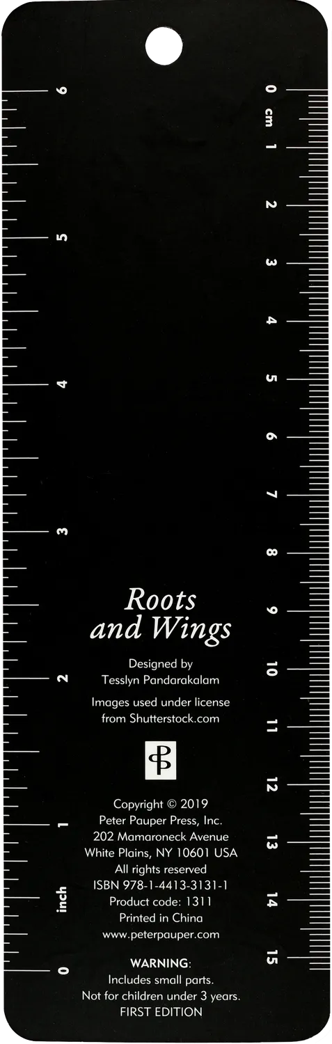 Peter Pauper Press Roots and Wings bokmerke sort perler