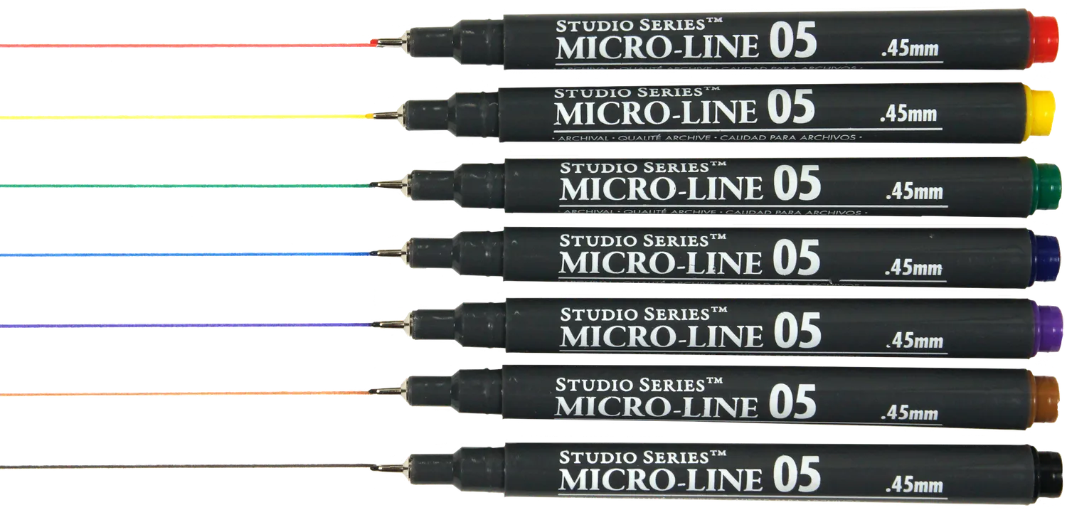 Studio Series Color Micro-Line Pen Set tusjpenner 7 farger