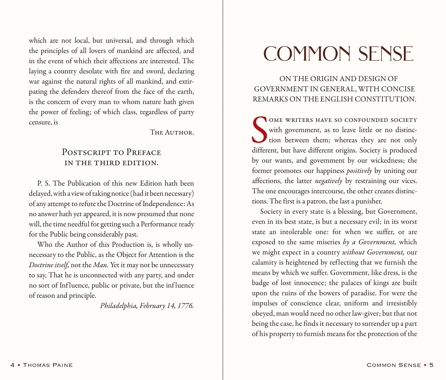 Peter Pauper Press Common Sense gaveutgave Thomas Paine