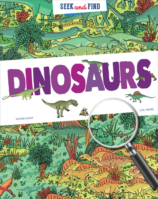 Seek and Find Dinosaurs letebok innbundet barn