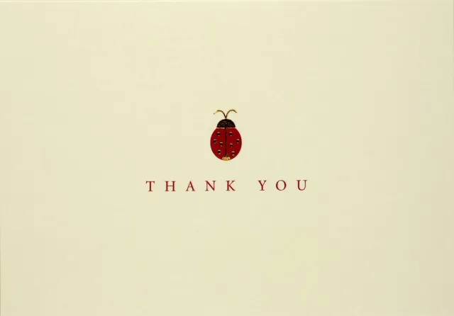Peter Pauper Press Ladybug Thank You takkekort 14-pakning