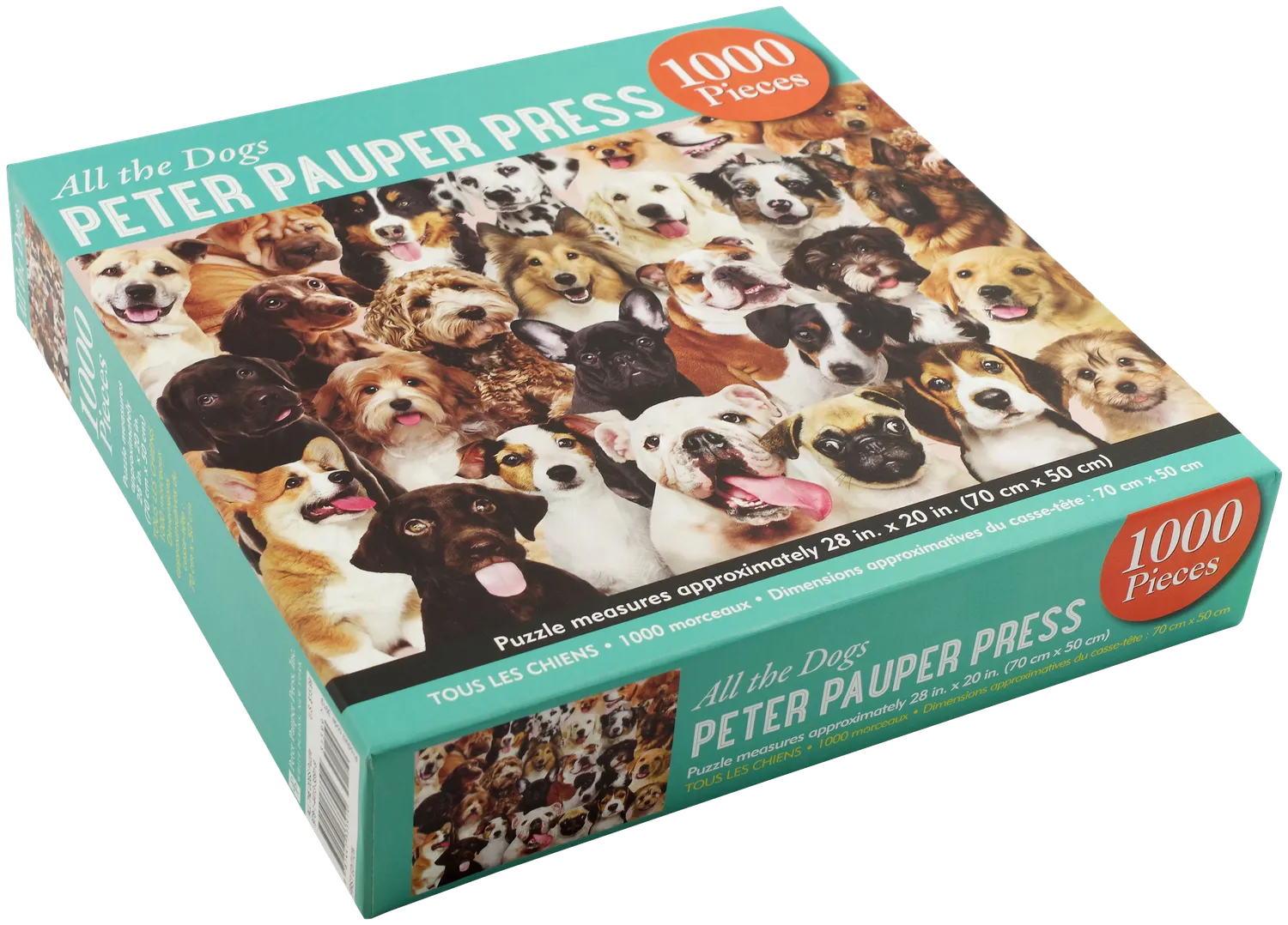 Peter Pauper Press All the Dogs puslespill 1000 brikker hunder