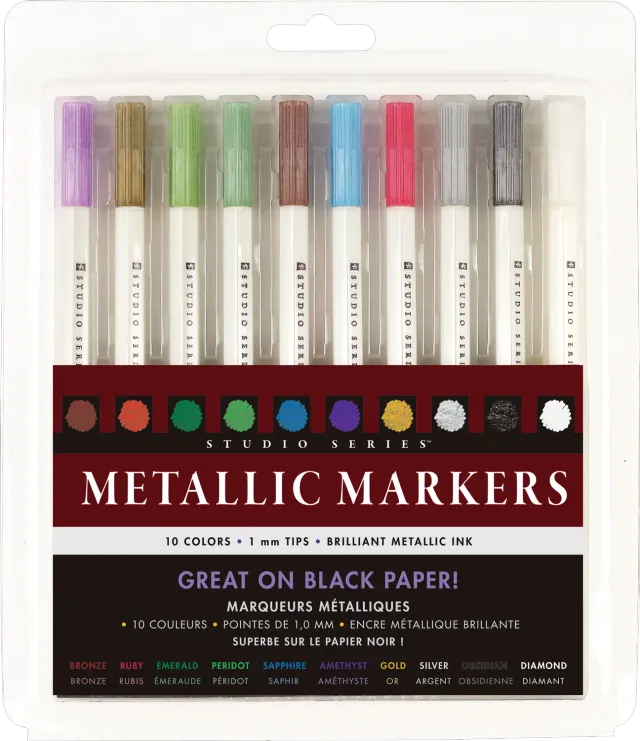 Studio Series Metallic Markers tusjsett 10 farger metallisk 1 mm