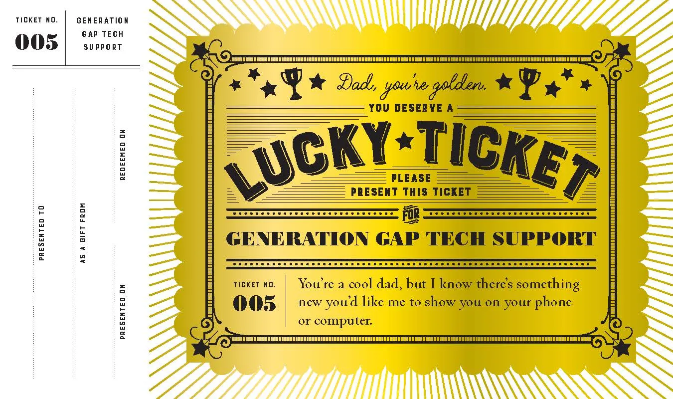 Abrams and Chronicle Lucky Tickets for Dad gavekort 12 stk