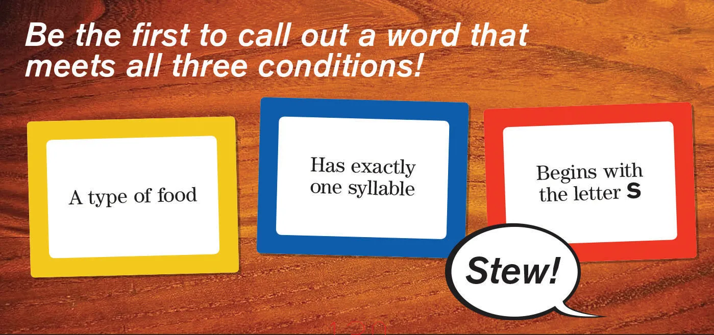 Chronicle Books Quicktionary kortspill ordspill
