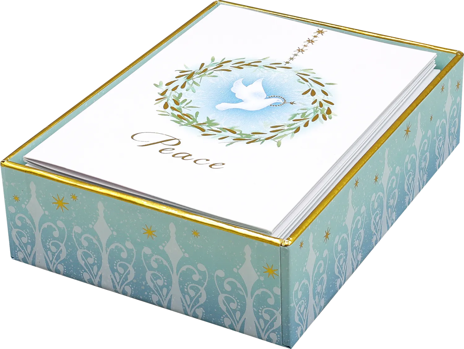 Peter Pauper Press Peaceful Tidings julekort 20 stk due