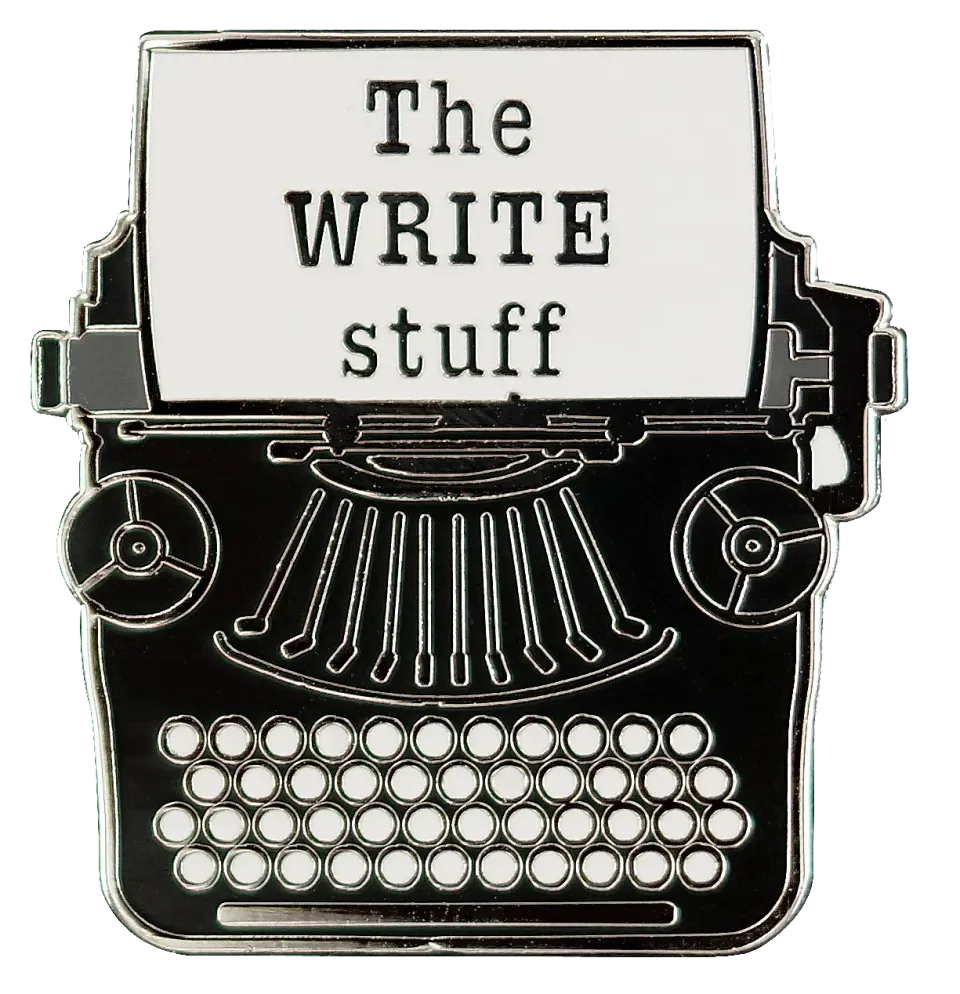 Peter Pauper Press Typewriter emaljepin skrivemaskin gaveeske