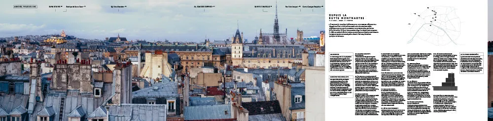 Abrams Rooftop Paris innbundet panoramabok gave slipcase