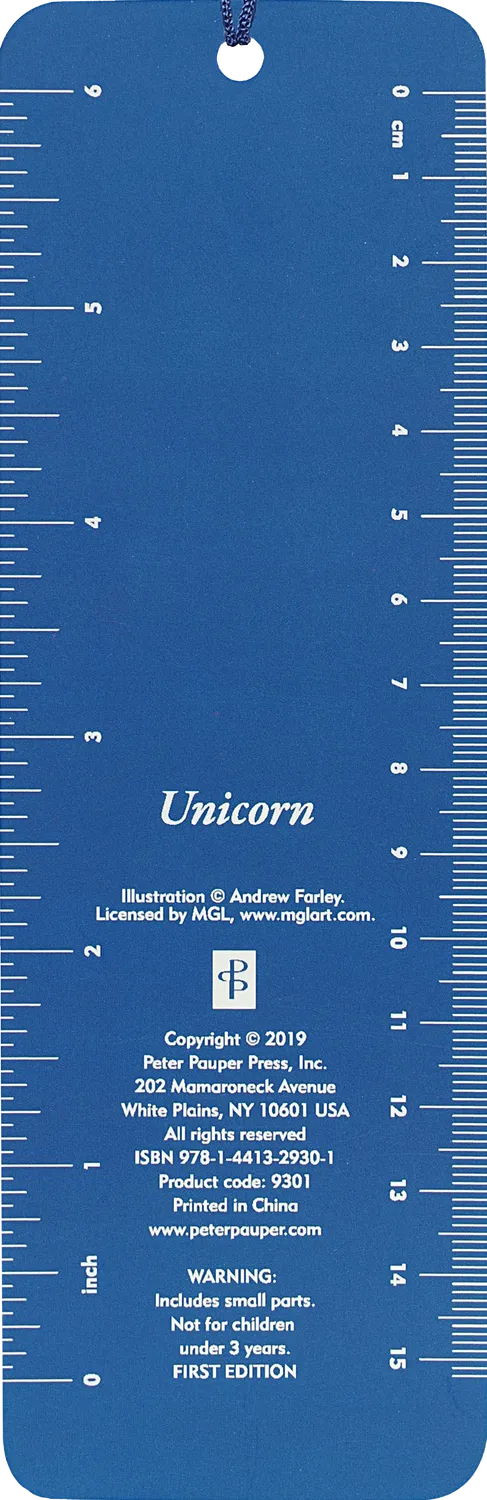 Peter Pauper Press Unicorn 3-D bokmerke linse dusk