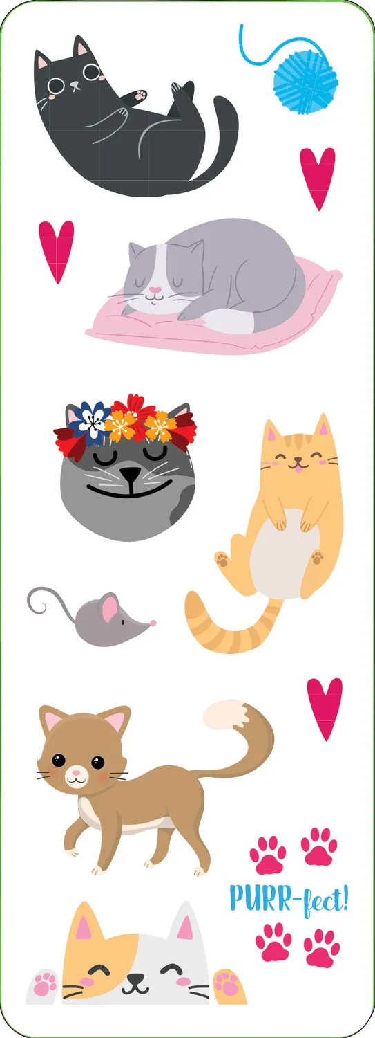 Peter Pauper Press Kittens klistremerker 74 stk