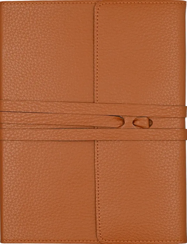 Peter Pauper Press Leather Wrap journal linjert vegansk skinn