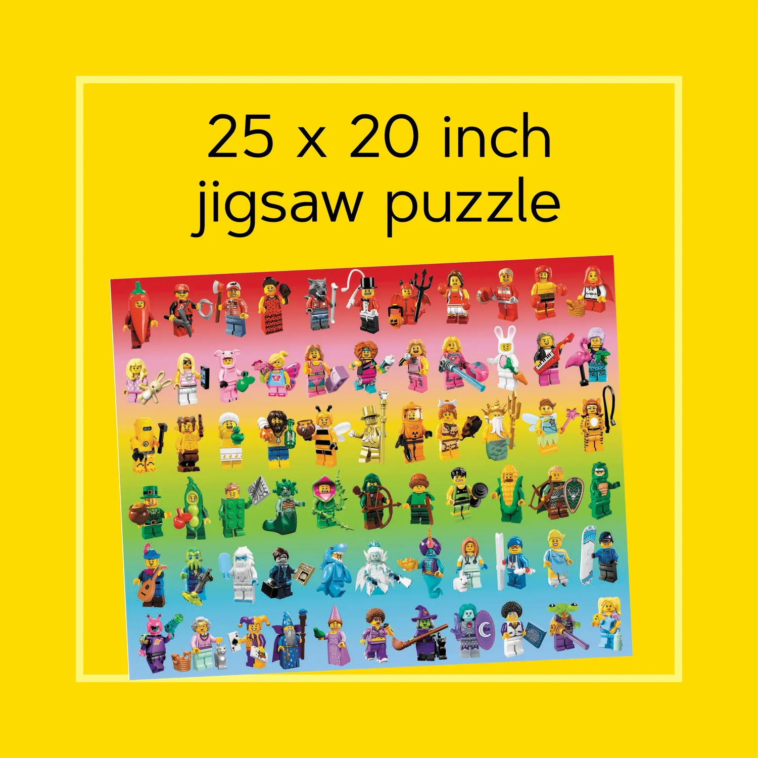 Abrams and Chronicle LEGO Minifigure Rainbow puslespill 1000 brikker