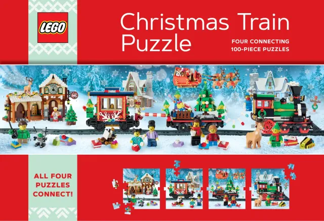 LEGO Christmas Train puslespill 4x100 biter julegave