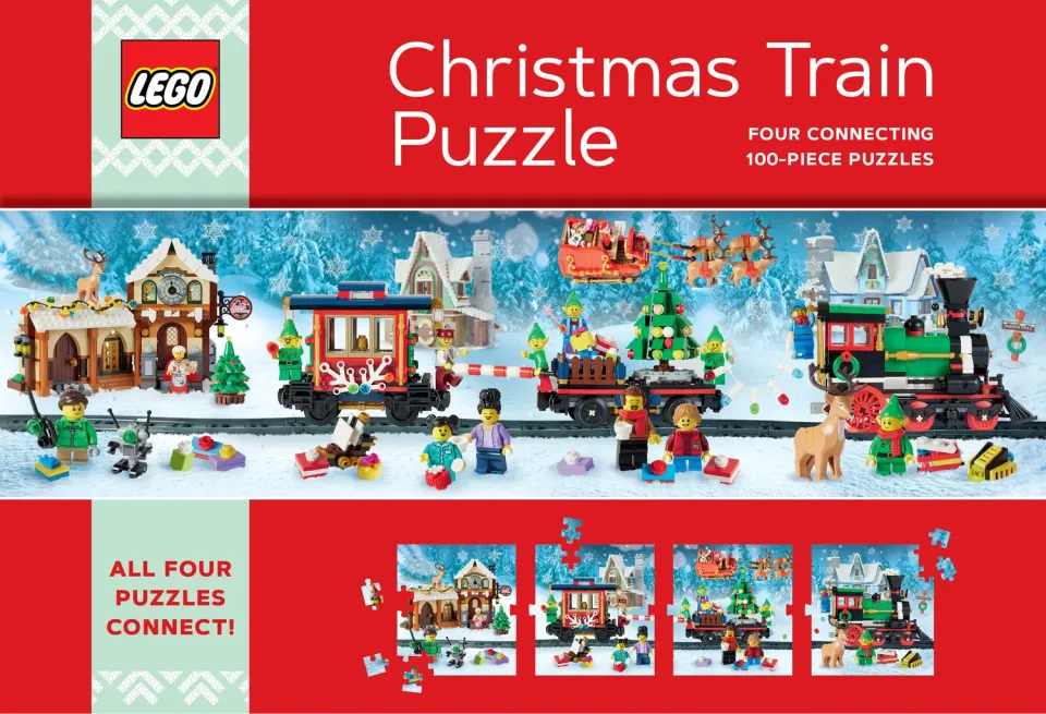 LEGO Christmas Train puslespill 4x100 biter julegave
