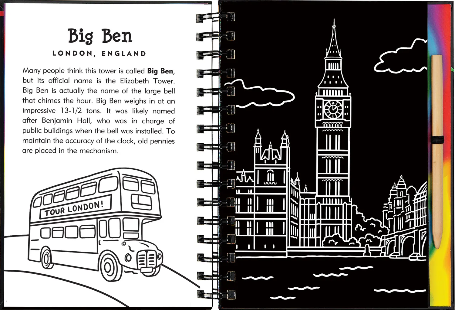 Peter Pauper Press Travel Scratch and Sketch skrapebok 64 sider