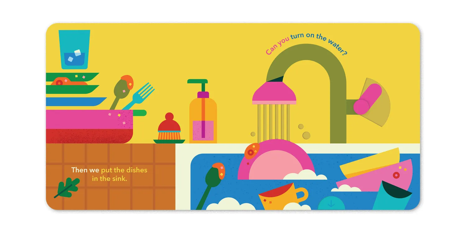 Chronicle Books Little Helpers Let's Do the Dishes pekebok interaktiv