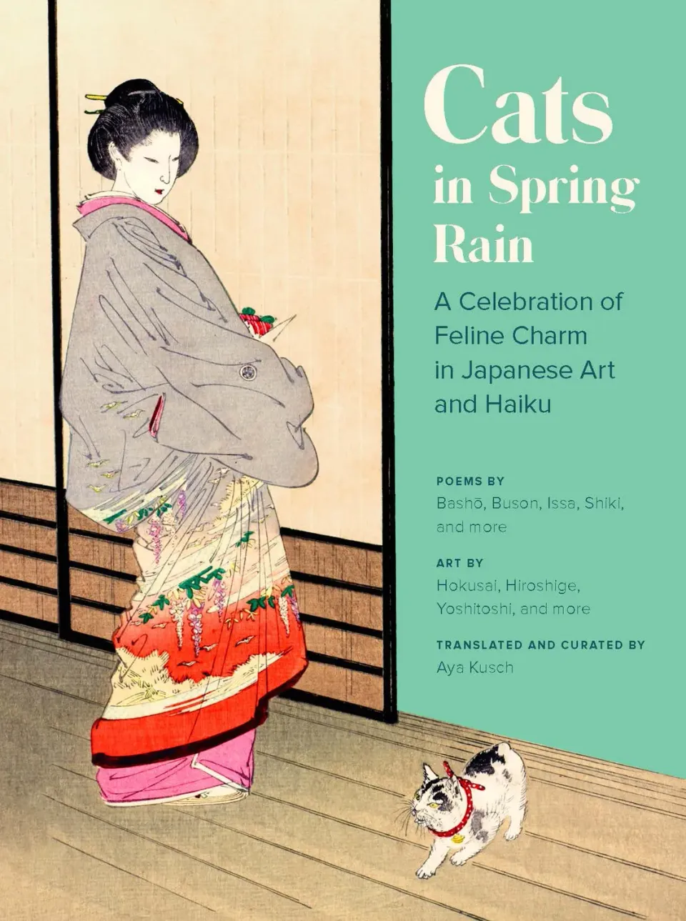 Chronicle Books Cats in Spring Rain innbundet bok japansk kattekunst