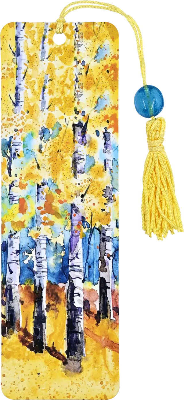 Peter Pauper Press White Aspens bokmerke med perler og dusk