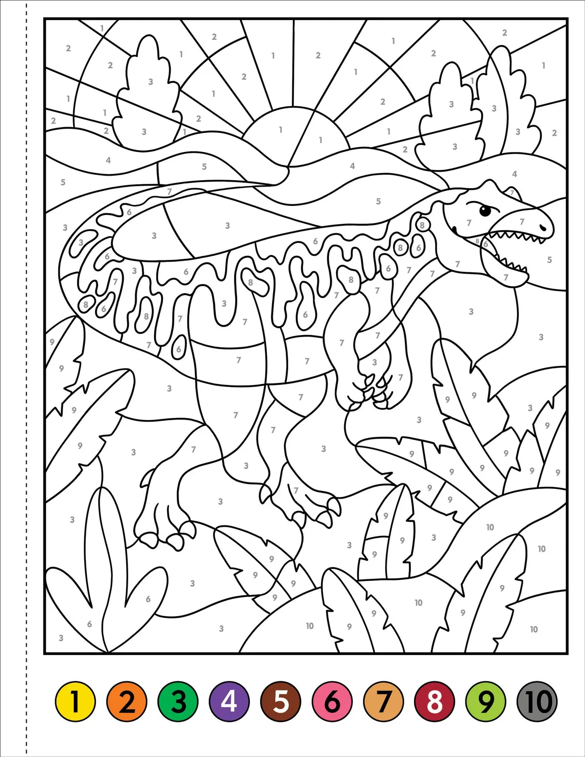 Peter Pauper Press My First Color-by-Number Dinosaurs fargebok
