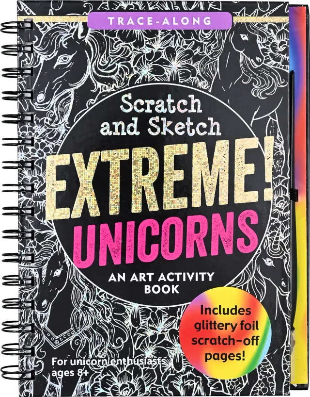Peter Pauper Press Extreme Unicorns skrapebok glitter