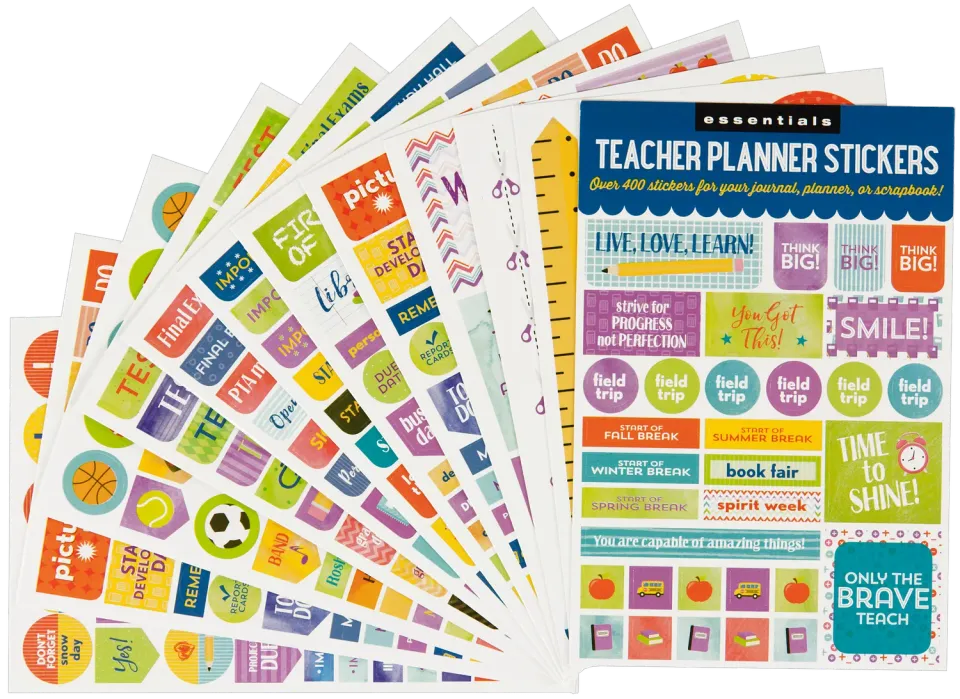 Essentials Teacher Planner klistremerker 400-pakning lærer