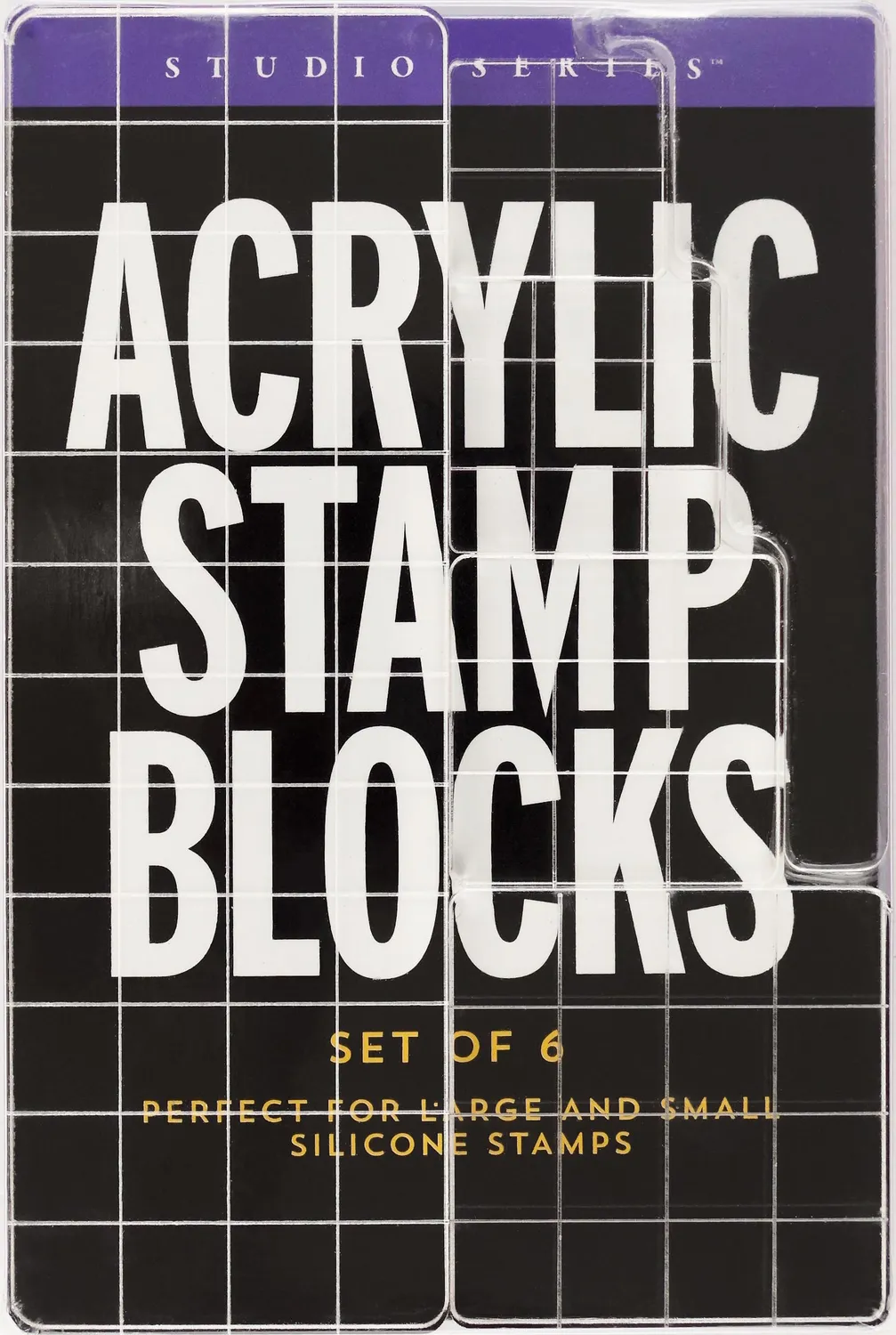 Peter Pauper Press Studio Series Acrylic Stamp Blocks stempelblokker 6 pk
