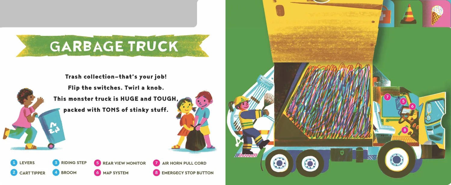 Abrams and Chronicle Touch a Truck Day klaffebok 2-4 år lastebil