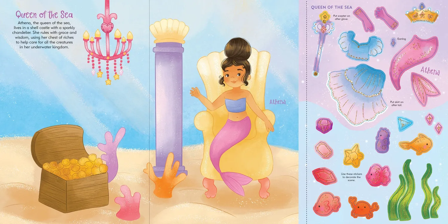 Peter Pauper Press Mermaids klistremerkebok 200 stk folie