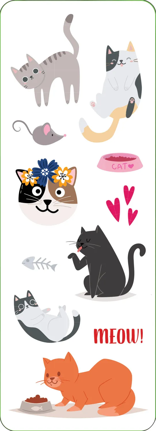Peter Pauper Press Kittens klistremerker 74 stk