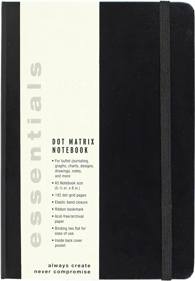 Peter Pauper Press Essentials Dot Matrix notatbok A5 prikket